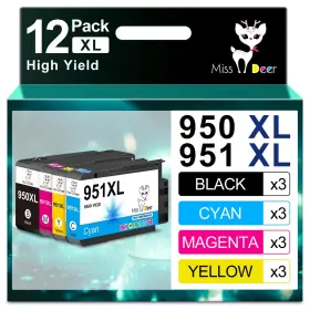 Miss Deer B0fxw4rxq5 950 And 951 Ink Cartridges Combo Pack Compatible Replacement For