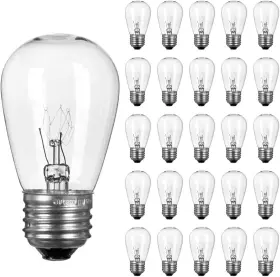 Moonflor 165436926011 26 Pack S14 Light Bulbs 11 Watt Replacement Incandescent Glass Bulb