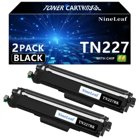 Mfc-l3750c Nineleaf B0cpvgs71y 2pk Black Toner Cartridge For Brother Tn227 Tn223 Hl-l3210cw