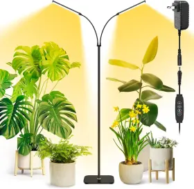 25dualbarbla No Grow Light For Indoor Plants Full Spectrum Dual Heads With Gooseneck