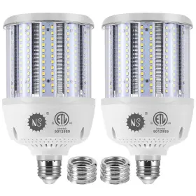 Wlc80 Ns S 2-pack 80w Led Corn Bulbs 5000k Ac100-277v 12000lm E26/e39 Base Replace