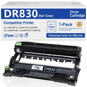 B0ctqmnq4h Obuweu Brother Dr-830 High Yield Drum Unit Replacement Black 1 Pack For Hl-l2400d Serie