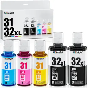 B0d59msyxp Osinkjet 31 32xl Ink Bottle Set For Hp Smart Tank 7602 6001 5101 Printer