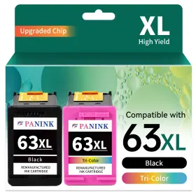 B0ccct6bfc Panink 63xl Black And Color Ink Cartridges For Hp Envy/deskjet/officejet Printers