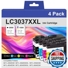 Panink B0fgxk3zxy Compatible Lc3037xxl Ink Cartridge Replacement For Brother Lc3037 Xxl Lc3