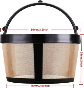 Hkh107xs Parfactworks Reusable Coffee Filter Fits Mr. 4 Cup Maker Small Filters #3