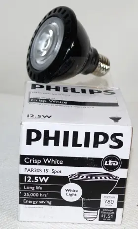 Philips 046677434939 Par30s Led Light Bulb White Med Base E26 Dimmable Retail Office Indoor