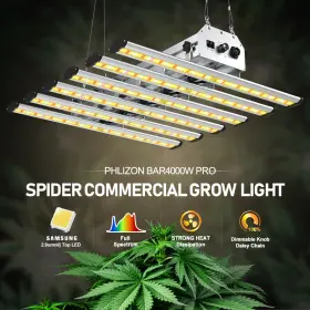 Bar-4000w Phlizon Bar-4000 Led Grow Light Full Spectrum For 4x4ft Tent Indoor Plants
