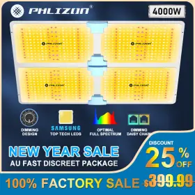 4000w Phlizon Growlight-panel-2000w Led Grow Light For Indoor Hydroponic Tent All Stage Veg Bloom