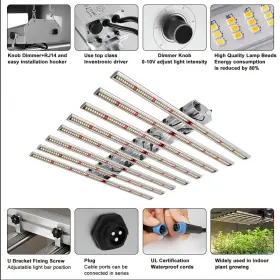 Ph-b10-d Phlizon 8000w Spider With Samsung Led Grow Light 10bar Hydroponic Medical Lamp Indoor 6x6ft #3