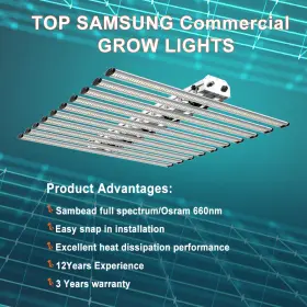 Ph-b5-800w Phlizon Fc8000 Led Commercial Grow Light Full Spectrum Bar For Indoor Veg Flower #3