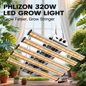 4000w Phlizon Ph-b6 Commercial Led Grow Light 6-bar Design Samsung Diodes For Hydroponics