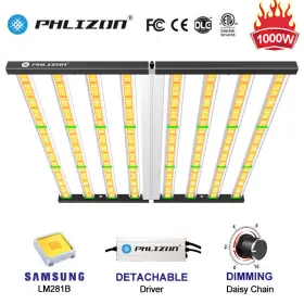 Ph-fd9600 Phlizon 1000w Led Grow Light Full Spectrum Hydroponics Indoor Plants All Stages