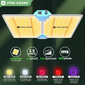Pl2000 Phlizon Vst240 Pro 2000w Led Grow Light Full Spectrum Uv Ir For Indoor Tent
