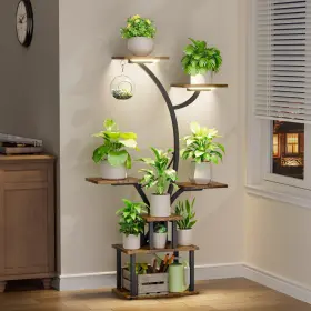 Pzlhj29 Pozilan Plant Stand Indoor With Grow Light 47 Inch Corner Stands For Plants