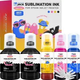 B0dgqkbzd2 Printers Jack 580ml Sublimation Ink Refilled Bottlescompatible For Et2400 Et2720