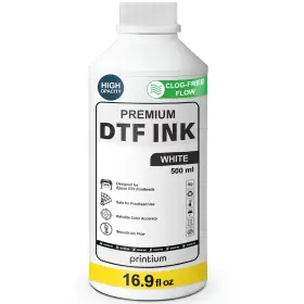 Printium B0ffz18sb1 Dtf Ink White 16.9 Fl Oz 500 Ml Refill High Opacity Clog-free Formula Com