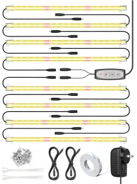 G01099 Relassy Led Grow Light Strip 8 Pack Lights For Indoor Plants 80w Full Spectrum