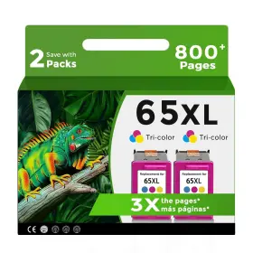 B0bvz11kd7 Relcolor 65xl Ink Cartridges Replacement For Hp 65 Xl Color Combo Pack Remanufactured