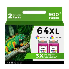 B0bvz18f39 Relcolor Remanufactured Ink Cartridge Replacement For Hp 64xl Tri-color 2-pack