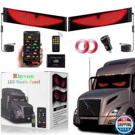 B0f61pgp16 Rhyvon 2pcs Devil Eyes Car Led Lights Programmable Windshield Sign Rgb App Control