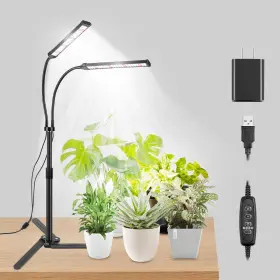 Desk-wr-2heads Rodinto Grow Lights For Indoor Plants Full Spectrum Led Tabletop Plant Inch