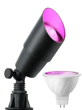2101a-1 Rosykite Landscape Spotlights Outdoor 12v Low Voltage With 5w Smart Mr16 Led Bulbs Rgb