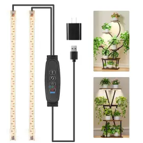 Rwntao Rtuszwldt-02-3500k-bk 2 Head 13 Inches Led Grow Light Strips Lights For Indoor Plants Full Sp