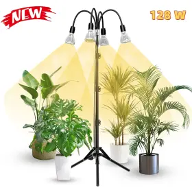 01-03-001-013204 Sansi 128w 4 Head Led Grow Lights For Indoor Plants With Adjustable Tripod Stand