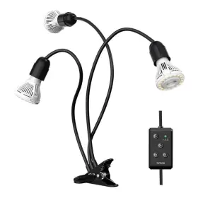01-03-001-021013 Sansi Full Spectrum Gooseneck Clip 30-watt 3000-lumen Black Plant Led Grow Light