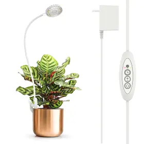 01-03-001-050551 Sansi Upgraded Led Grow Light Dimmable 10w Full Spectrum Houseplant Pot Clip