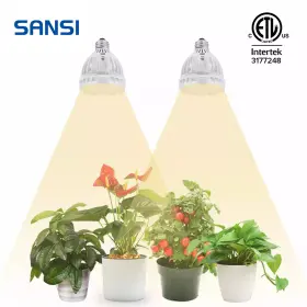 200w Sansi 0103001010317 2pack Led Grow Light Bulb 15w Equiv E26 Full Spectrum Indoor Hydroponic Veg