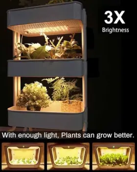 Asg-20w Shangyiguangdianjishu Grow Light 20w Ultra-thin Led Lights For Indoor Plants Full Timer Rw #3