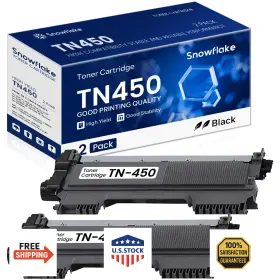 Mfc-7860dw Snowflake B0ct5lkg27 2 Pk Tn450 High Yield Black Toner Cartridge Compatible Brother