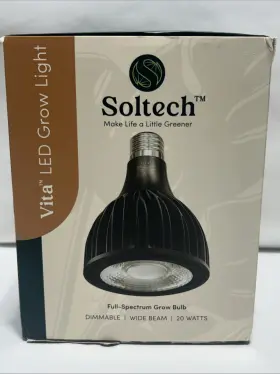 Soltech 850028236109 Vita Led Grow Light Full Spectrum 20 Watts Wide Beam Dimmable 1500lm