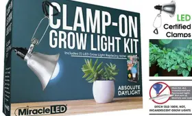 601039 Stimulus Brands Llc Absolute Daylight Clamp-on Led Grow Light Kit With Blue Spectrum 9w