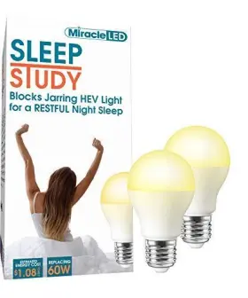 601638 Stimulus Brands Llc 9w Sleep Study Blue Light Blocking Bulb To Aid Unwinding And Relaxation For
