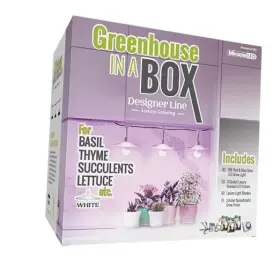 603612 Stimulus Brands Llc Greenhouse In A Box Designer Line Indoor Grow Kit - 3 Absolute Daylight Red &