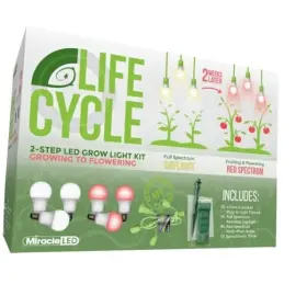 607046 Stimulus Brands Llc Plant Life Cycle 3-socket Synchronized Grow Light Kit With 3 Full Spectrum