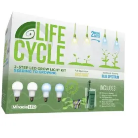 607095 Stimulus Brands Llc Plant Life Cycle 2-socket Synchronized Grow Light Kit With 2 Full Spectrum