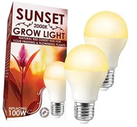 602056 Stimulus Brands Llc 607533 Sunset Glow Natural Red Spectrum 2000k Grow Light For Flowering Plants