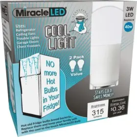 Stimulus Brands Llc 607694 604011 Refrigerator And Freezer Light A14 Long Life Energy Saver Bulb Cool