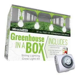 607697 Stimulus Brands Llc Greenhouse In A Box Grow Kit - Includes 4 Absolute Daylight Full Spectrum