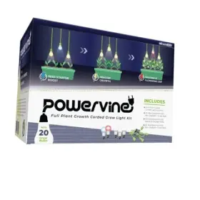 607998 Stimulus Brands Llc Powervine Seed To Flower Indoor Grow Light Kit - Includes 1 Blue 3 Full