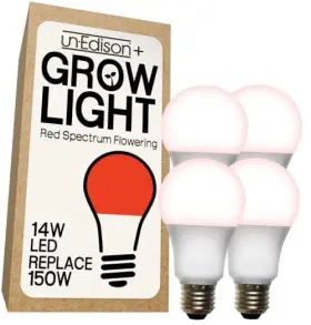 609488 Stimulus Brands Llc 14w Grow Light A19 150w Replacement Led Red Spectrum Fruiting And Flowering 4