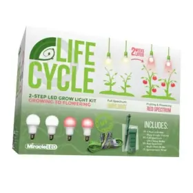 609607 Stimulus Brands Llc Plant Life Cycle 2-socket Synchronized Grow Light Kit With 2 Full Spectrum