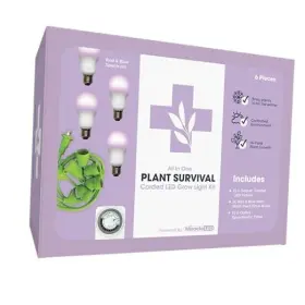 801025 Stimulus Brands Llc Plant Survival Indoor Grow Light Kit - 4 Multi-plant Red And Blue Spectrum 150w