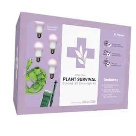 801028 Stimulus Brands Llc Plant Survival Indoor Grow Light Kit - 6 Count Pack Of 1 Red And Blue Spectrum