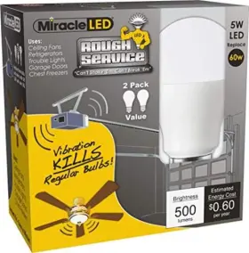 Stimulus Brands Llc 803099 5w Canftt Breakftem Rough Service Bulbs Platinum Edition 2-pack