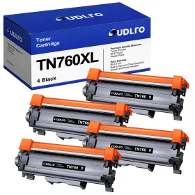 B0dbv8xt2w Sudlto Tn-760 Tn760 Toner Cartridge For Brother Printers - High Yield 4-pack